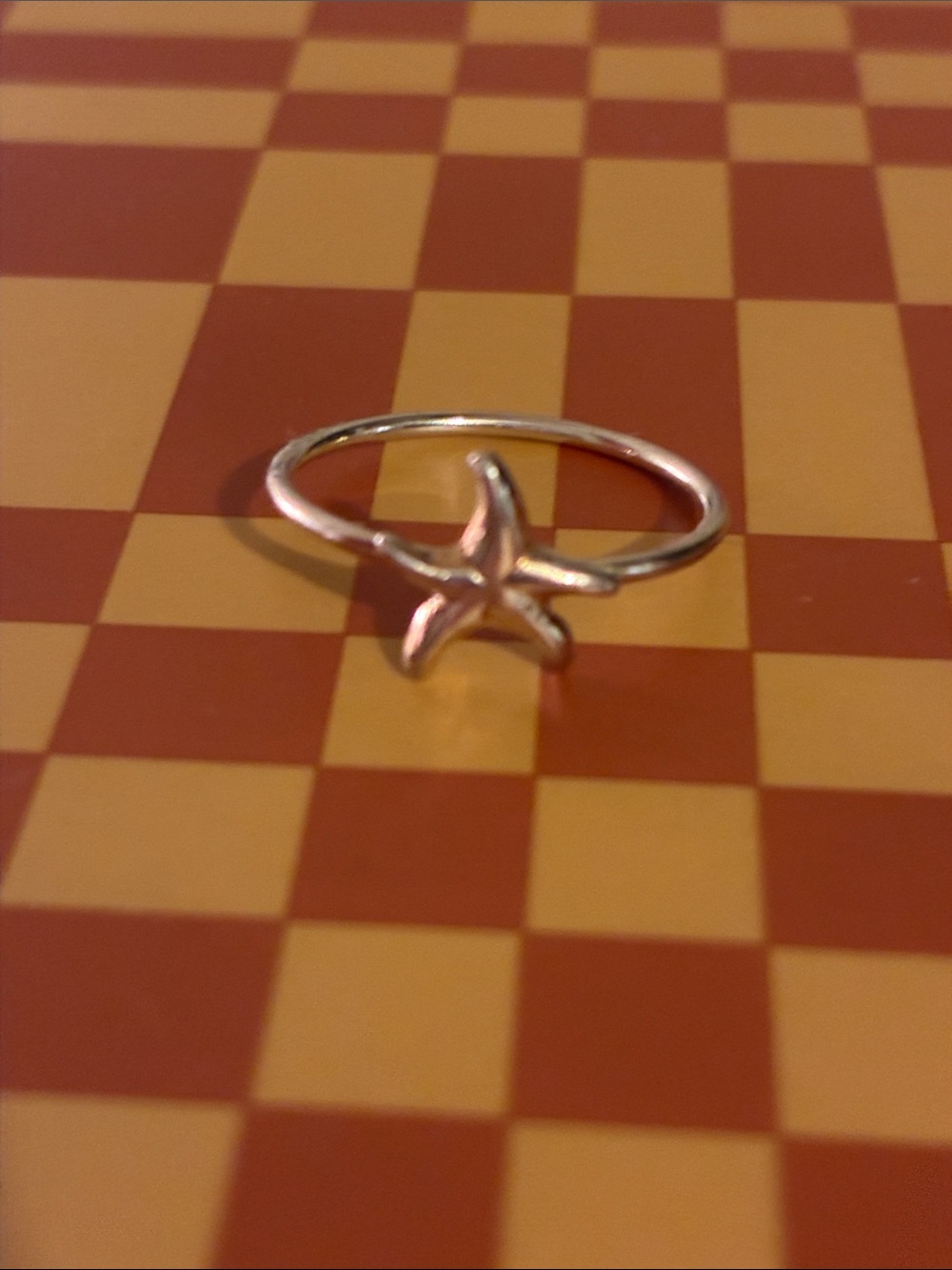 925 Sterling Silver Starfish Stackable Ring - Minimal Coastal Jewelry